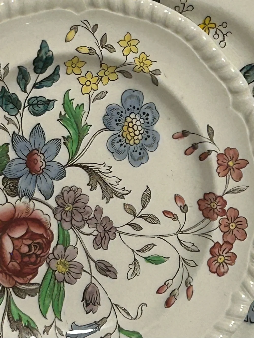 1940’s SPODE Romney. RARE makers mark. Bread and salad plate. 4 full sets avail